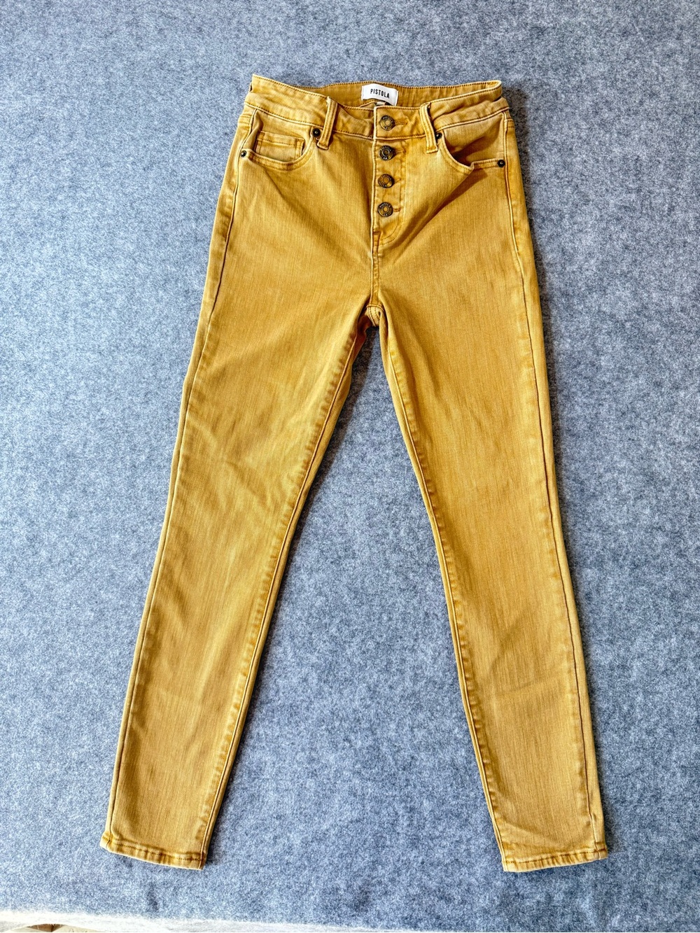 pistola Mustard Yellow High-Rise Skinny Jeans